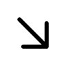 Downward Right Arrow Free Open-Source SVG Icon