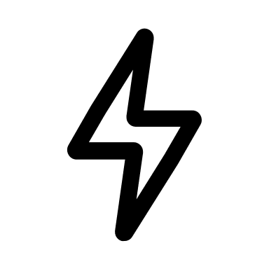 Lightning Bolt Symbol Free Open-Source SVG Icon (Prime Icons)