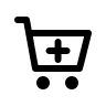 Shopping Cart with Plus Sign Free Open-Source SVG Icon