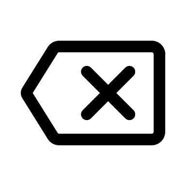 Delete Left Action Free Open-Source SVG Icon (Prime Icons)