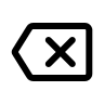 Delete Left Action Free Open-Source SVG Icon