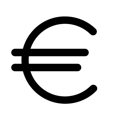 Euro Currency Symbol Free Open-Source SVG Icon (Prime Icons)