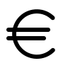 Euro Currency Symbol Free Open-Source SVG Icon