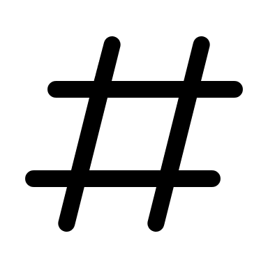 Hashtag Symbol Free Open-Source SVG Icon (Prime Icons)