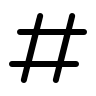 Hashtag Symbol Free Open-Source SVG Icon