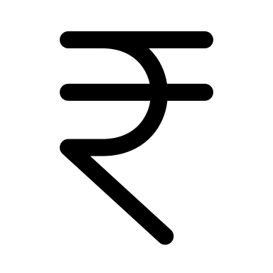 Indian Rupee Currency Symbol Free Open-Source SVG Icon (Prime Icons)