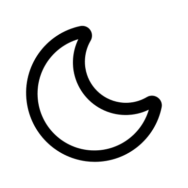 Moon Symbol Free Open-Source SVG Icon (Prime Icons)