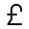 Pound Currency Symbol Free Open-Source SVG Icon