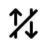 Alternative Sort with Slash (Prime Icons) Free Open-Source SVG Icon