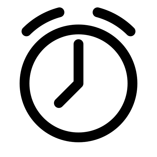 Alarm Clock Notification Free Open-Source SVG Icon (Quill Icons)