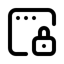 Window Lock Security Feature Free Open-Source SVG Icon