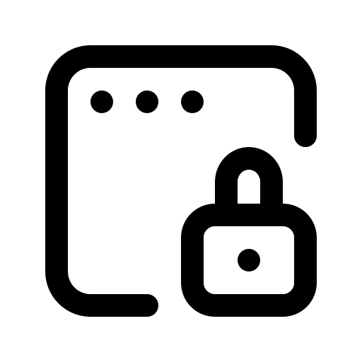 Window Lock Security Feature Free Open-Source SVG Icon (Quill Icons)