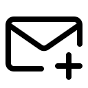 Mail with Plus Symbol Free Open-Source SVG Icon