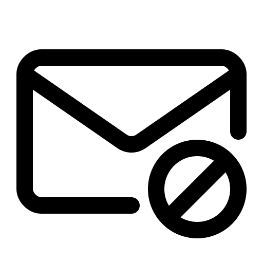 Mail Unsubscribe Option Free Open-Source SVG Icon (Quill Icons)