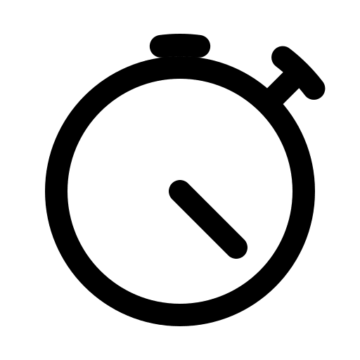 Stopwatch Timer Free Open-Source SVG Icon (Quill Icons)