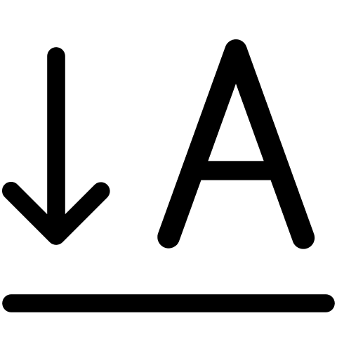 Baseline Alignment Tool Free Open-Source SVG Icon (Radix Icons)