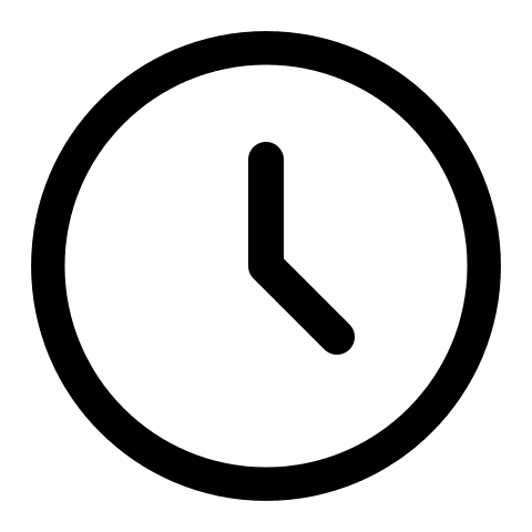 Clock Timepiece Free Open-Source SVG Icon (Radix Icons)