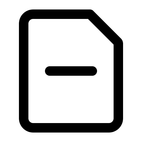 File with Minus Symbol Free Open-Source SVG Icon (Radix Icons)