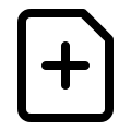 File with Plus Sign (Radix Icons) Free Open-Source SVG Icon