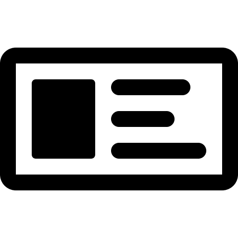 ID Card (Radix) Free Open-Source SVG Icon (Radix Icons)