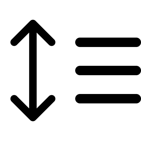 Line Height Adjustment Free Open-Source SVG Icon (Radix Icons)