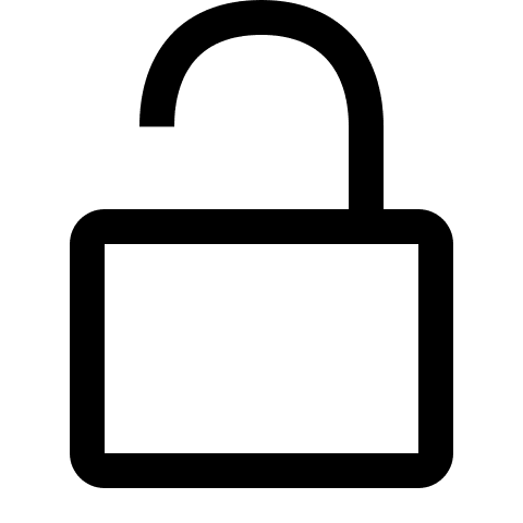 Open Lock (Radix) Free Open-Source SVG Icon (Radix Icons)