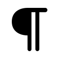 Pilcrow Symbol Free Open-Source SVG Icon