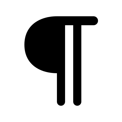 Pilcrow Symbol Free Open-Source SVG Icon (Radix Icons)