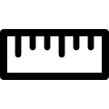 Horizontal Ruler (Radix Icons) Free Open-Source SVG Icon