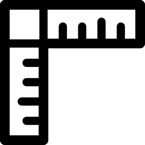 Square Ruler Tool Free Open-Source SVG Icon (Radix Icons)