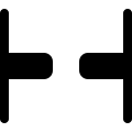 Horizontal Space Between Elements Free Open-Source SVG Icon