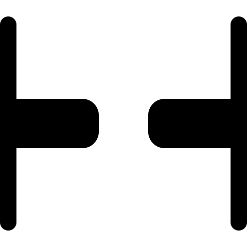 Horizontal Space Between Elements Free Open-Source SVG Icon (Radix Icons)