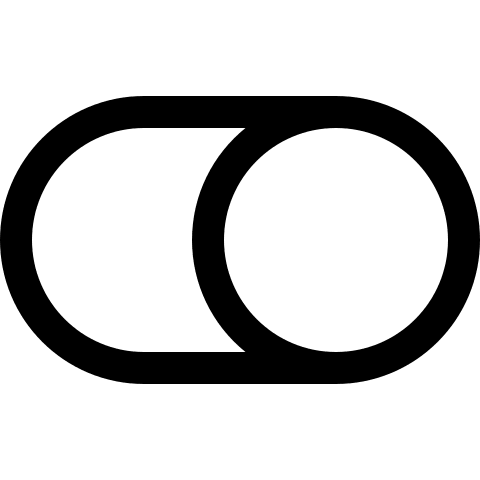 Toggle Switch Control Free Open-Source SVG Icon (Radix Icons)