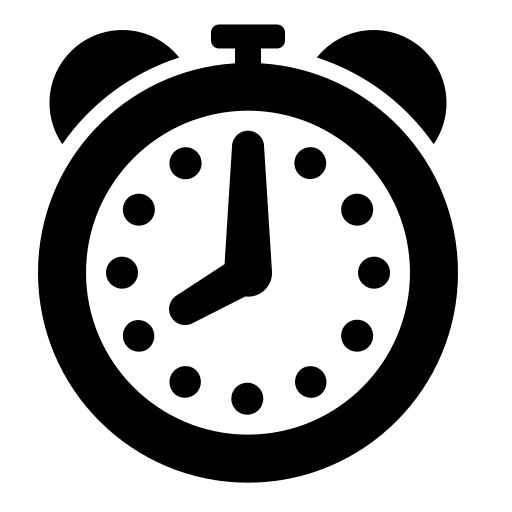 Alarm Clock (Raphael) Free Open-Source SVG Icon (Raphael)