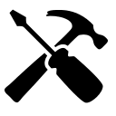 Hammer and Screwdriver Tools Free Open-Source SVG Icon