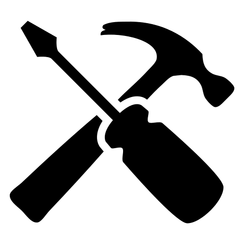 Hammer and Screwdriver Tools Free Open-Source SVG Icon (Raphael)