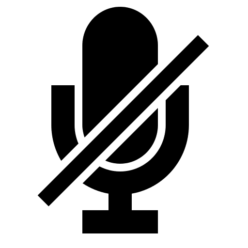 Microphone Mute Feature Free Open-Source SVG Icon (Raphael)