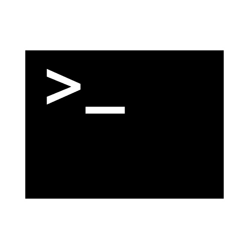 Terminal Emulator Application Free Open-Source SVG Icon (Raphael)