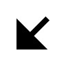 Left Downward Arrow (Filled) Free Open-Source SVG Icon