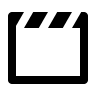 Clapperboard (Line) Free Open-Source SVG Icon