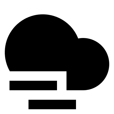 Windy Cloud (Filled) Free Open-Source SVG Icon (Remix Icon)