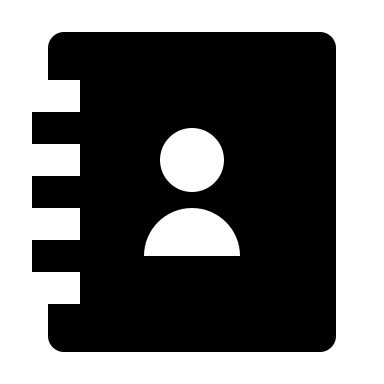 Filled Contacts Book (Remix) Free Open-Source SVG Icon (Remix Icon)