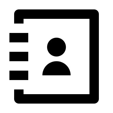 Three-Line Contacts Book (Remix) Free Open-Source SVG Icon (Remix Icon)