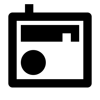 Radio Line (Outline) Free Open-Source SVG Icon (Remix Icon)