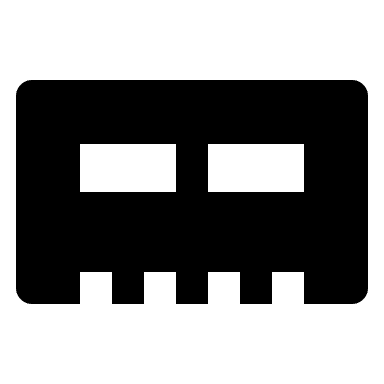 Ram Memory Module (Filled) Free Open-Source SVG Icon (Remix Icon)