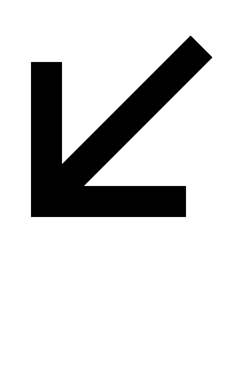 Downward Left Arrow (Rivet) Free Open-Source SVG Icon (Rivet Icons)