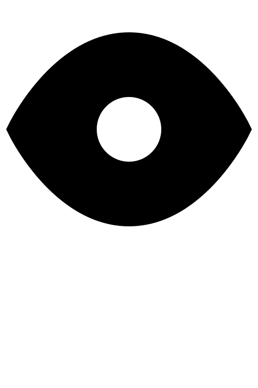 Solid Eye Symbol (Filled) Free Open-Source SVG Icon (Rivet Icons)