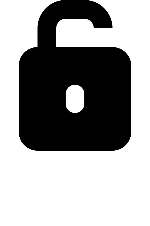 Open Lock Security (Solid) Free Open-Source SVG Icon (Rivet Icons)