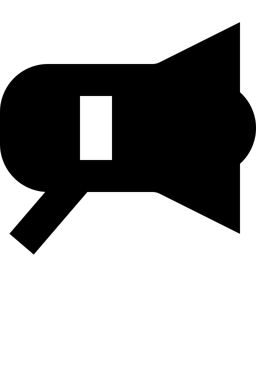 Megaphone Announcement Device (Solid) Free Open-Source SVG Icon (Rivet Icons)