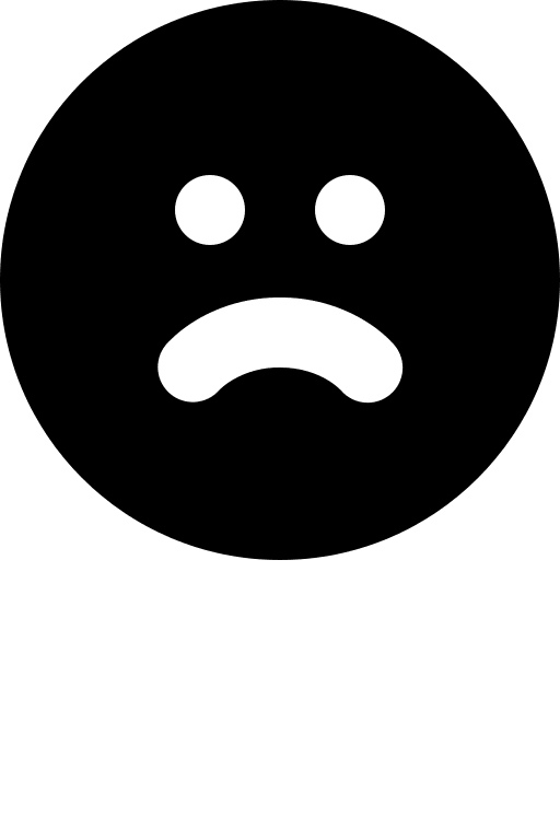 Sad Emotion (Solid) Free Open-Source SVG Icon (Rivet Icons)